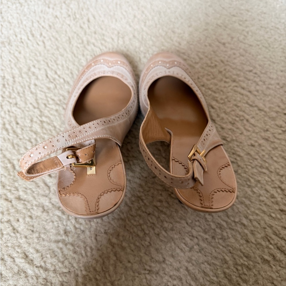 Max Studio Tan Slingback Women's Shoes - Picture 2 of 3